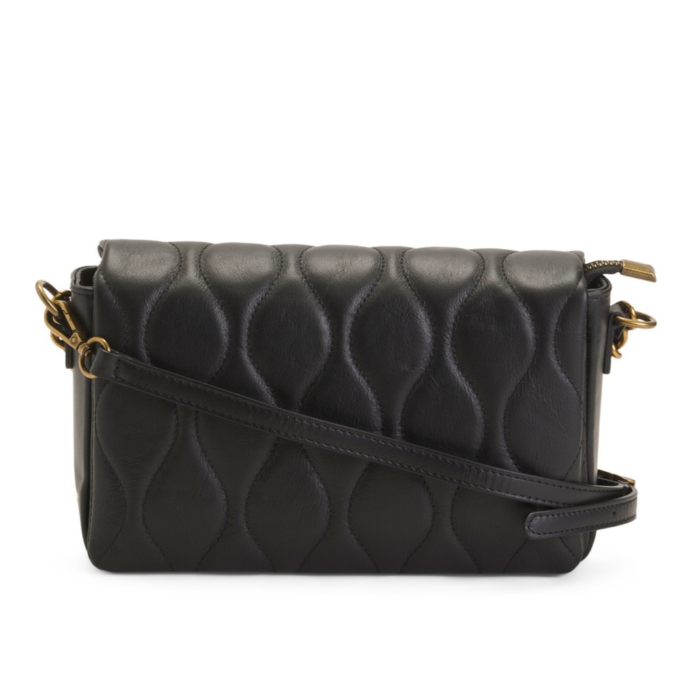 🎉LAST PIECE🎉ROBERTA ROSSI Made In Italy Leather Quilted Crossbody With‎ Chain